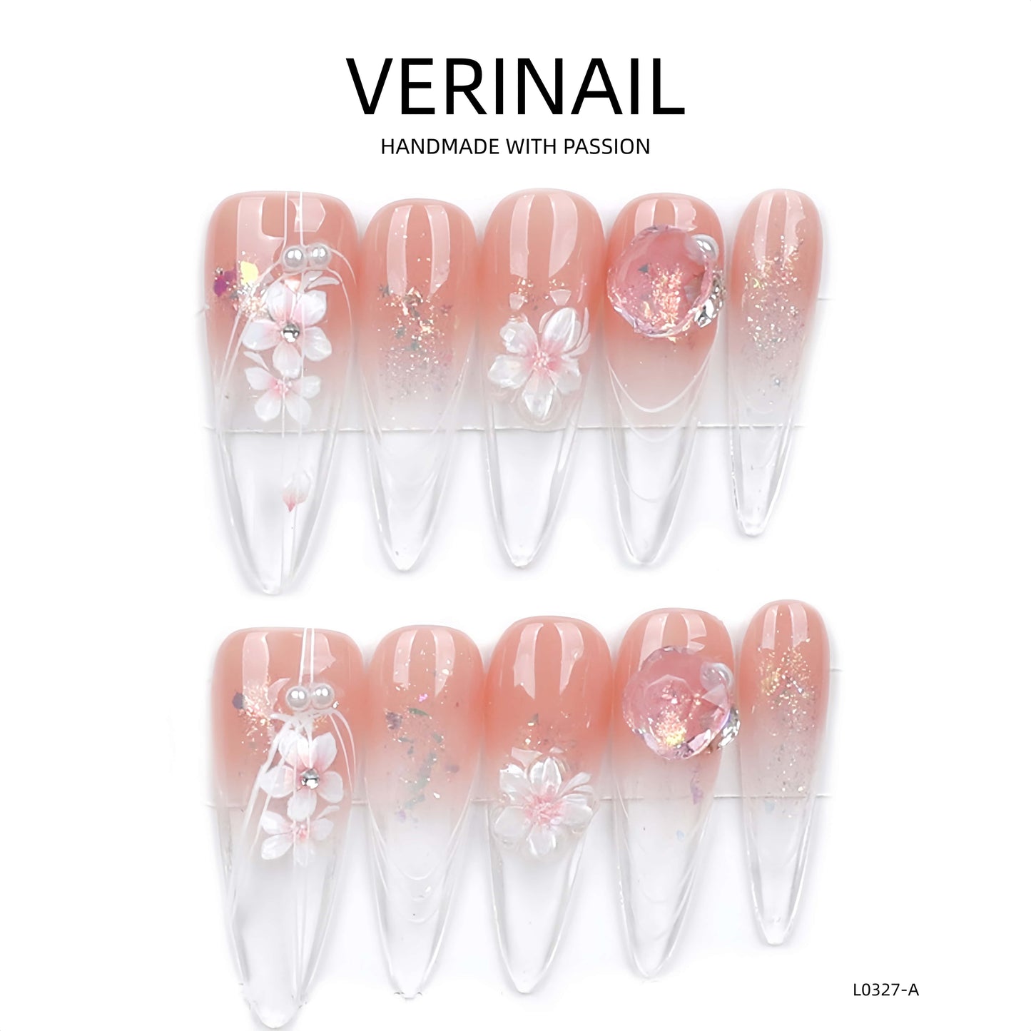Press On Nails Almond-Long-AL04