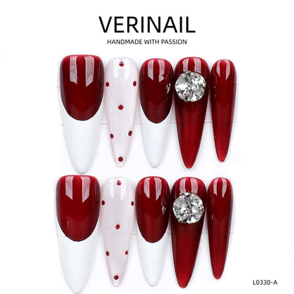 Press On Nails Color Red RD06