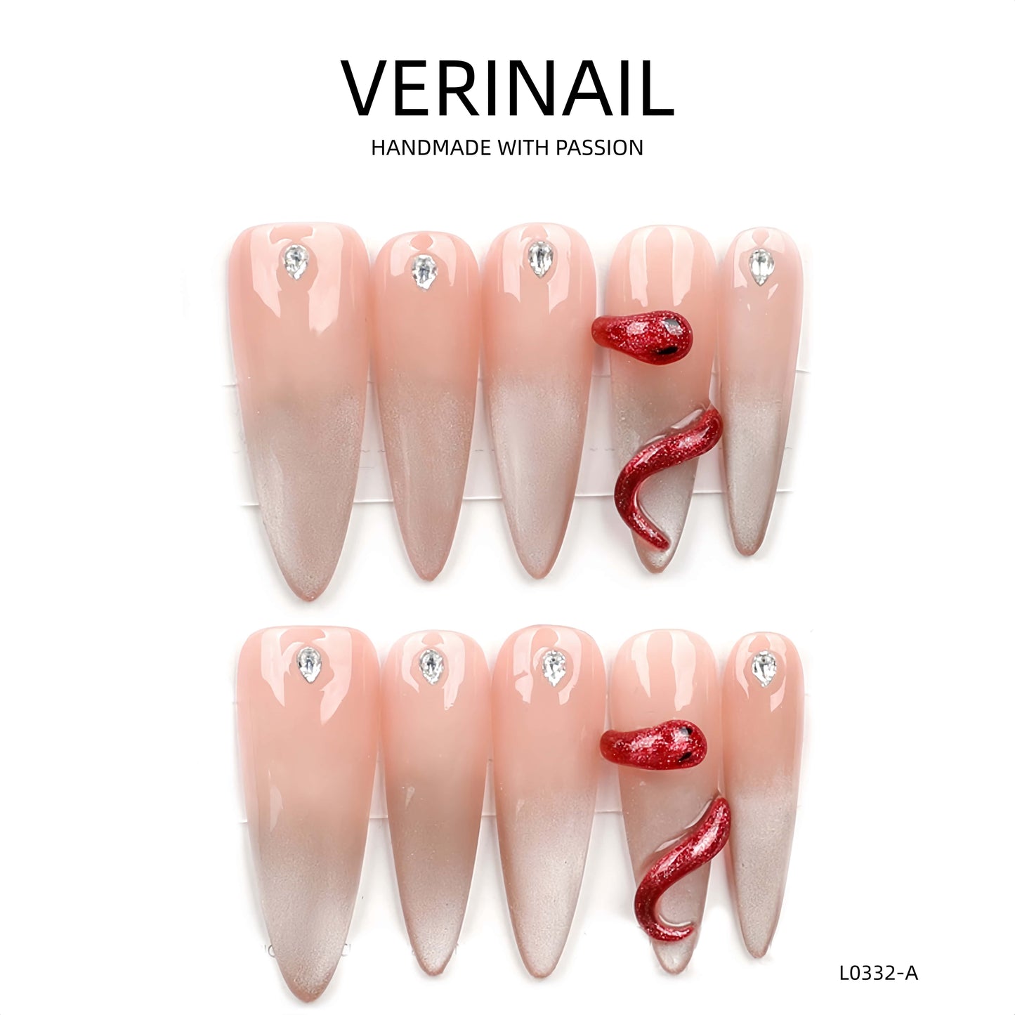 Press On Nails Almond-Long-AL04