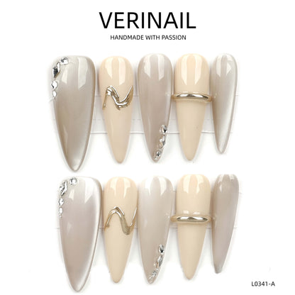 Press On Nails Almond-Long-AL04