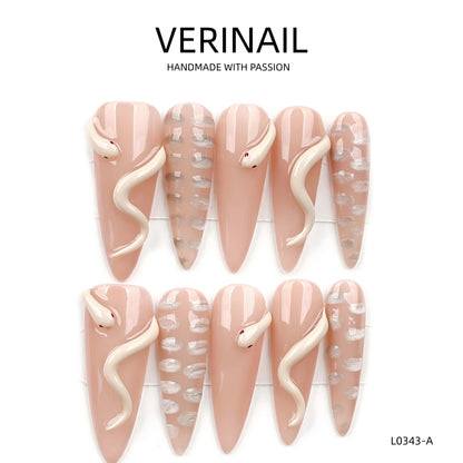 Press On Nails Almond-Long-AL04