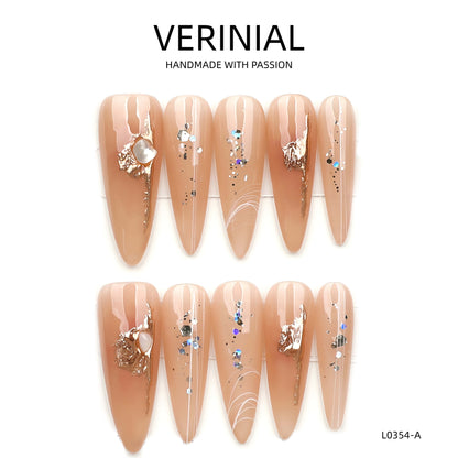 Press On Nails Almond-Long-AL04