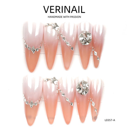 Press On Nails Almond-Long-AL04