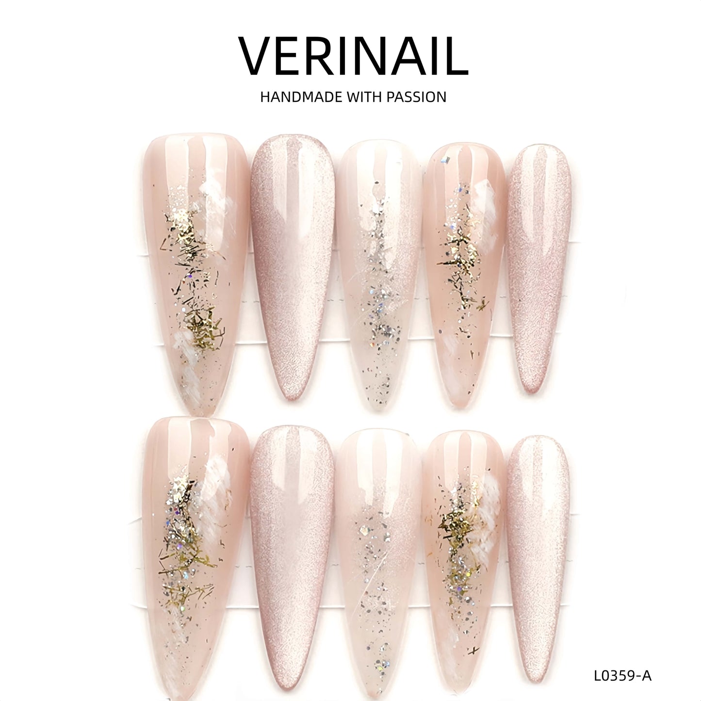 Press On Nails Almond-Long-AL04
