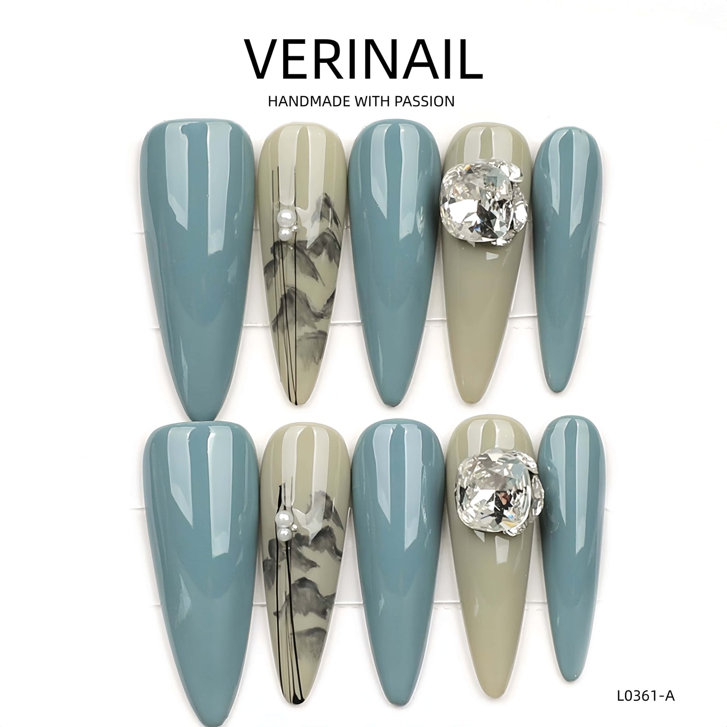 Press On Nails Almond-Long-AL04