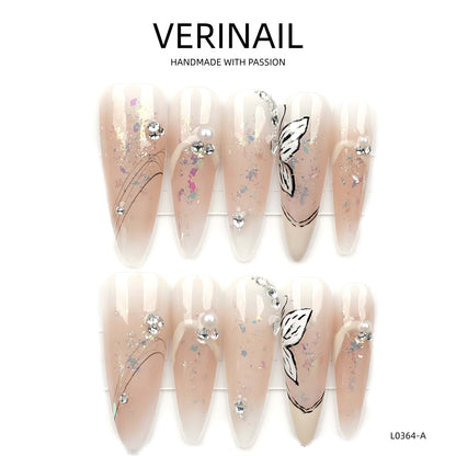 Press On Nails Almond-Long-AL04