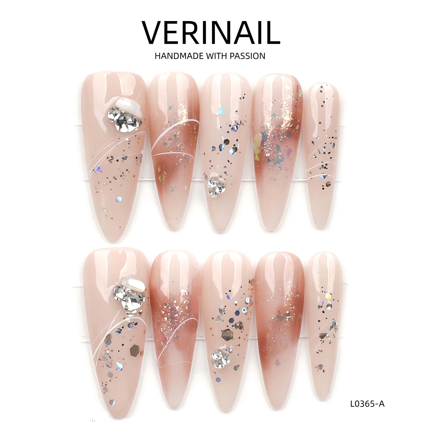 Press On Nails Almond-Long-AL04