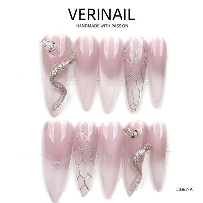 Press On Nails Almond-Long-AL04