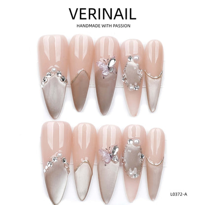 Press On Nails Almond-Long-AL03