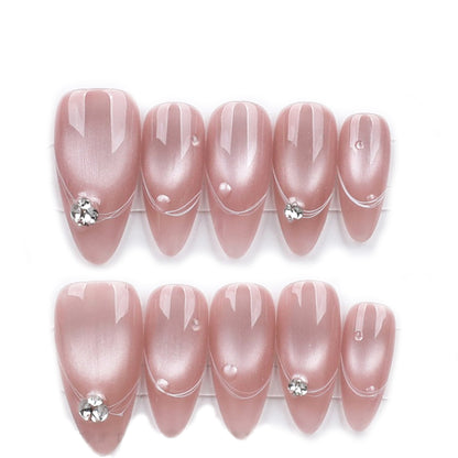 Press On Nails Almond-Medium-AM07