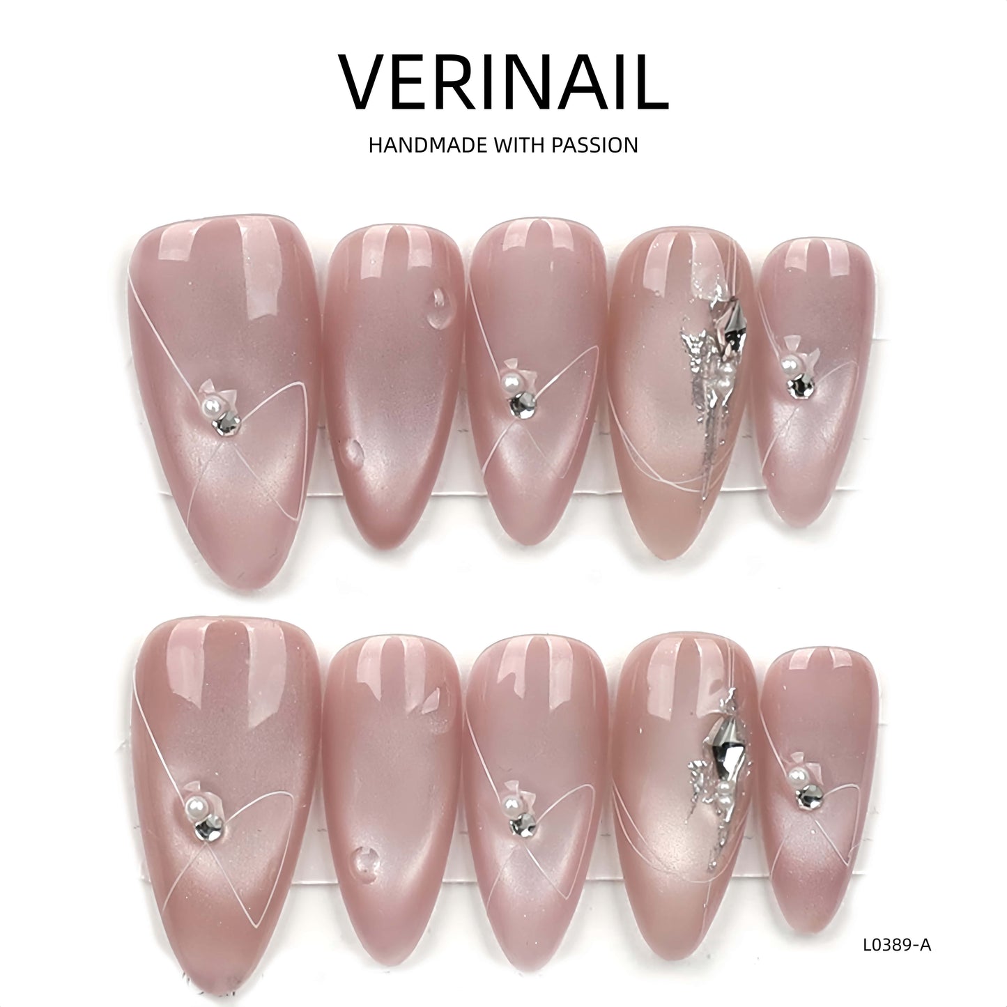 Press On Nails Almond-Medium-AM07