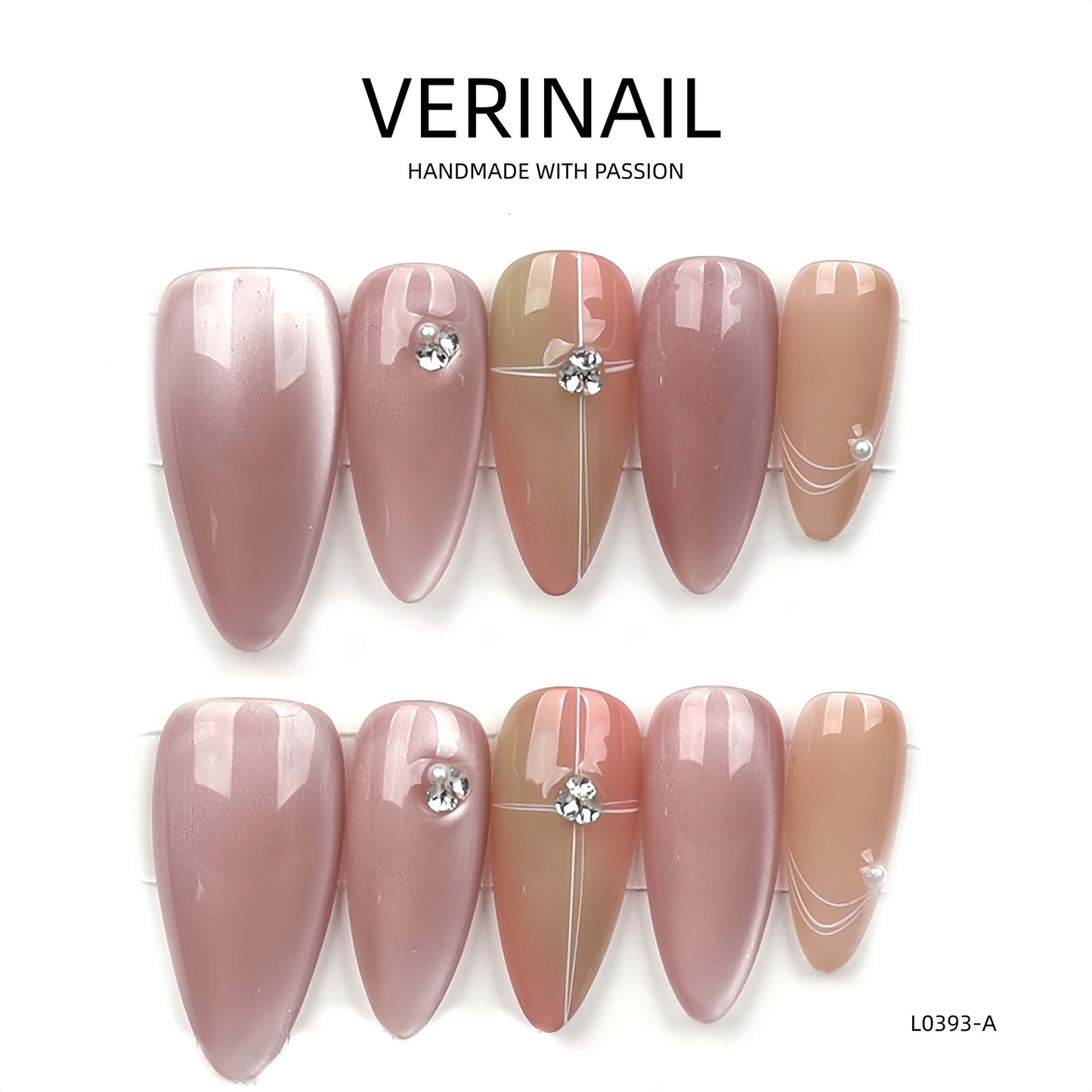 Press On Nails Almond-Medium-AM08