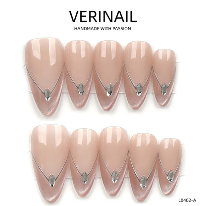 Press On Nails Almond-Medium-AM08