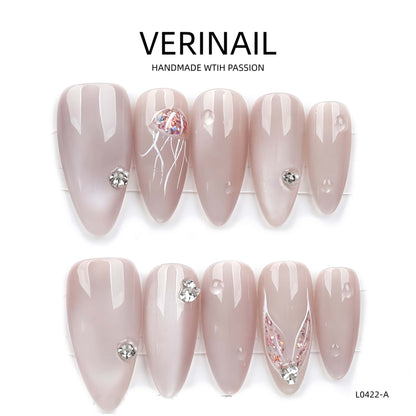 Press On Nails Almond-Medium-AM08