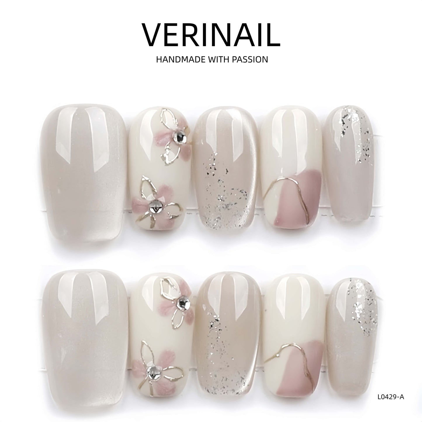 Press On Nails Color White WH01