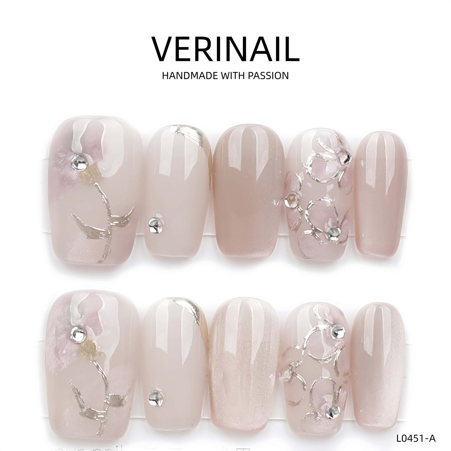 Press On Nails Ballerina- Medium BM02