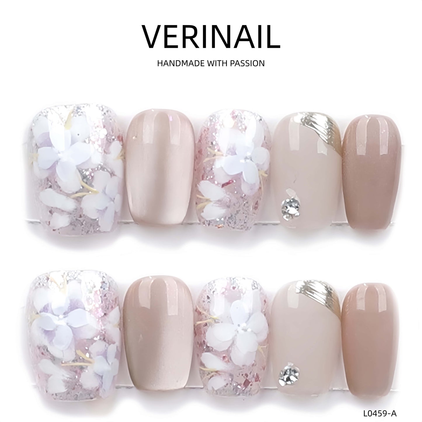 Press On Nails Ballerina- Medium BM02