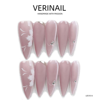 Press On Nails Almond-Long-AL03