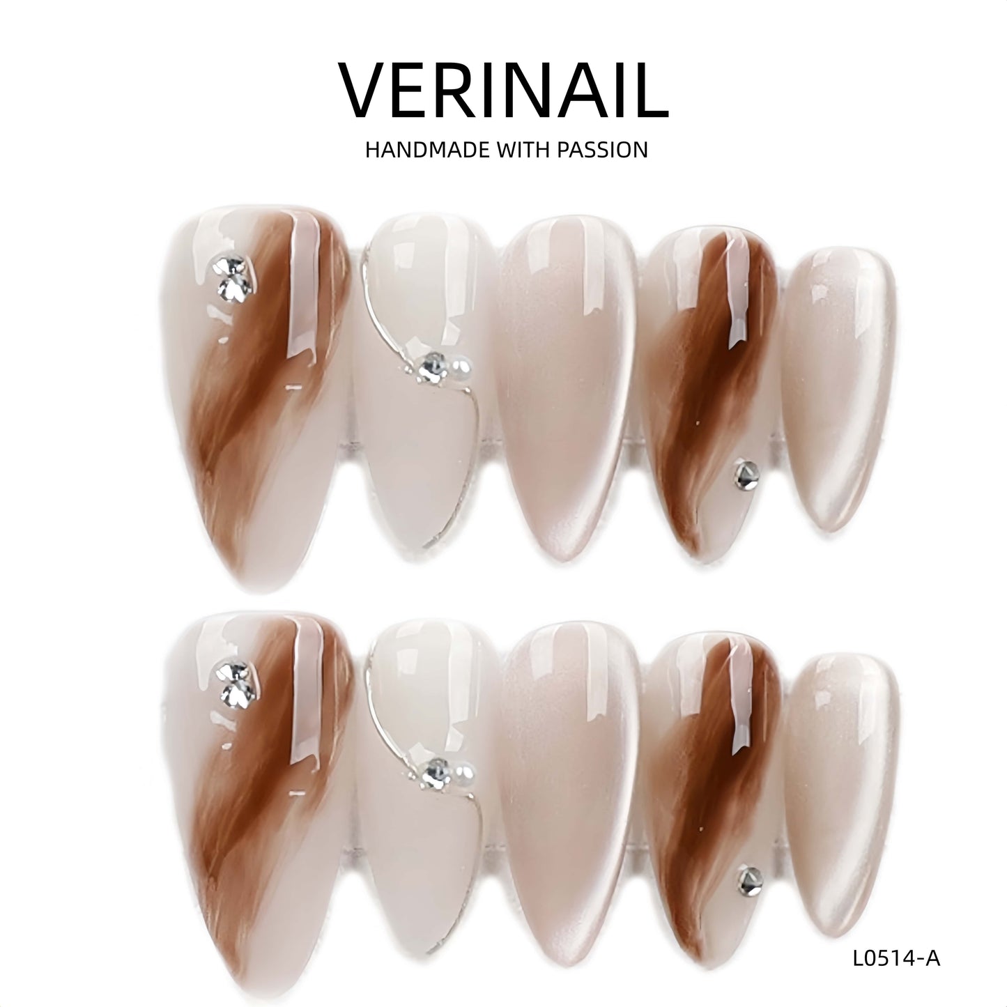 Press On Nails Almond-Medium-AM08