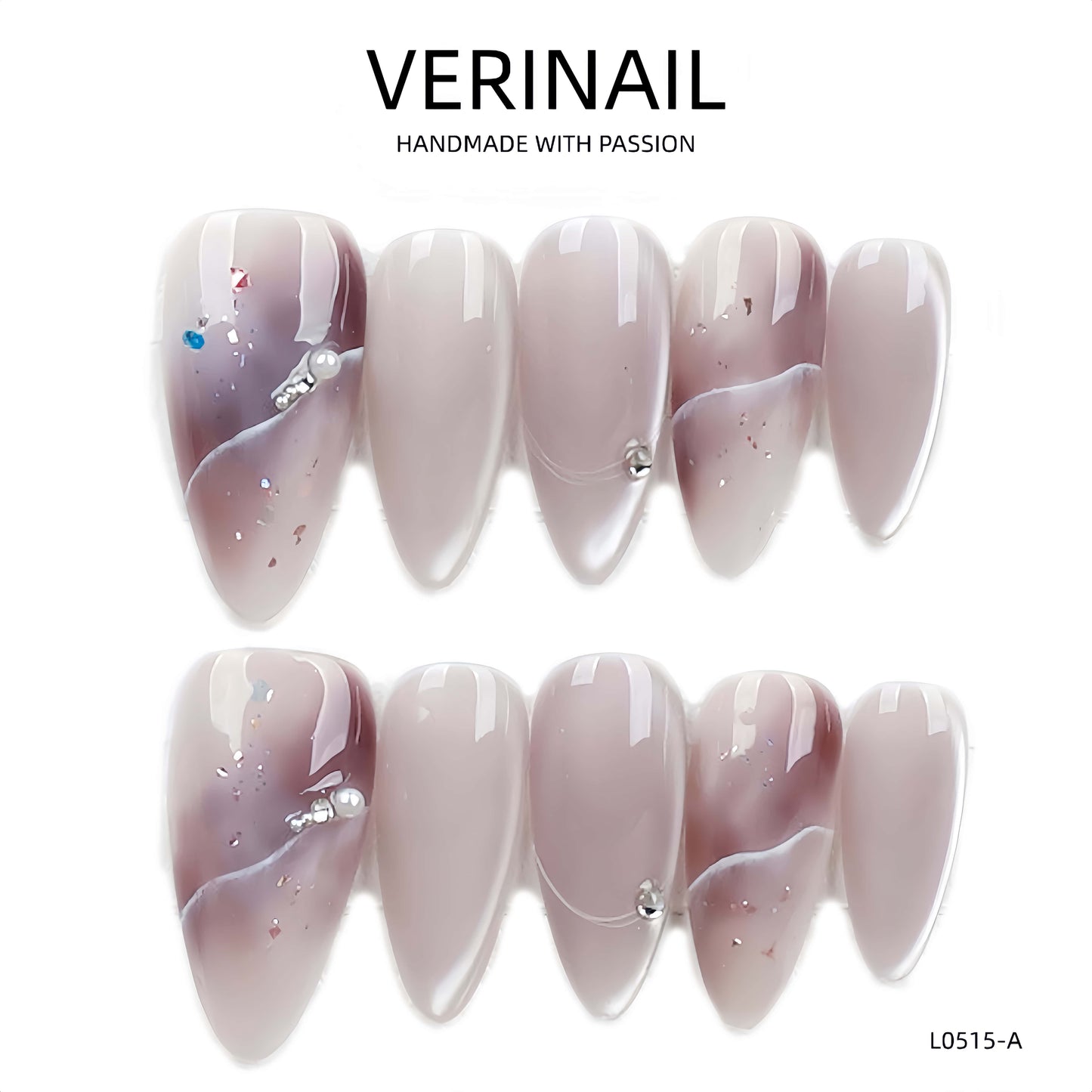 Press On Nails Almond-Medium-AM08