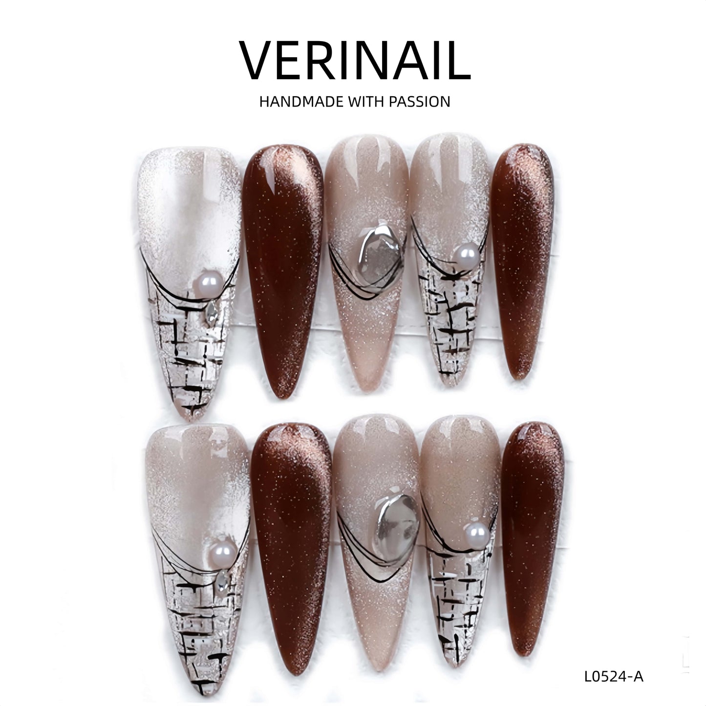 Press On Nails Almond-Long-AL03