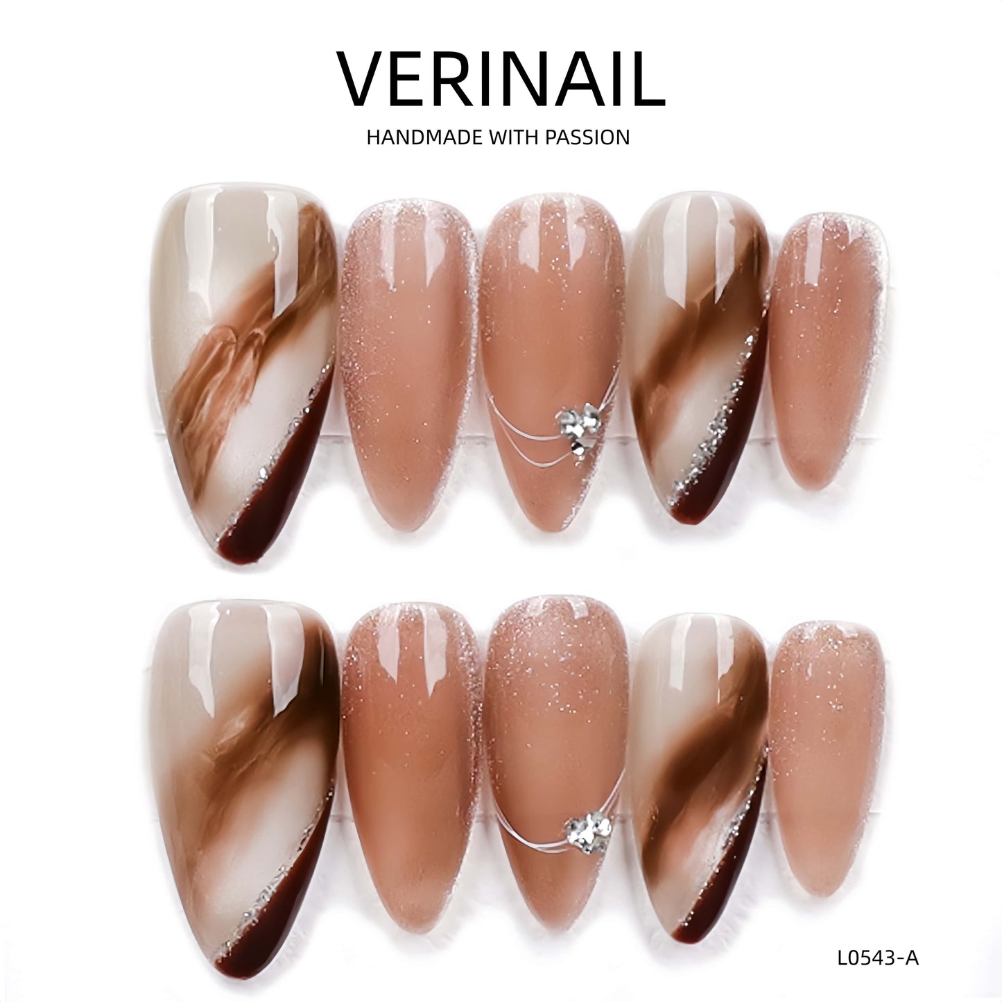 Press On Nails Almond-Medium-AM08