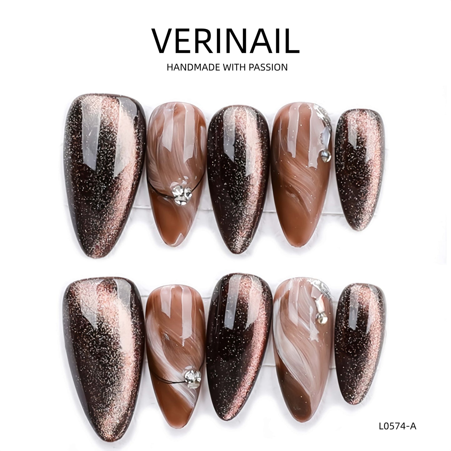 Press On Nails Almond-Medium-AM08
