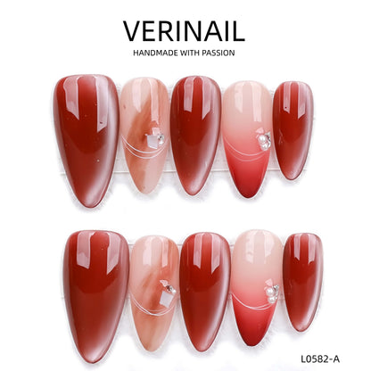 Press On Nails Color Red RD03
