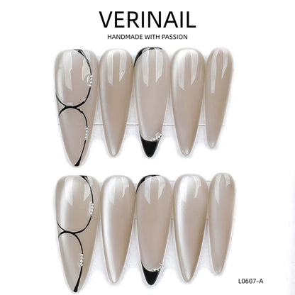 Press On Nails Almond-Long-AL03