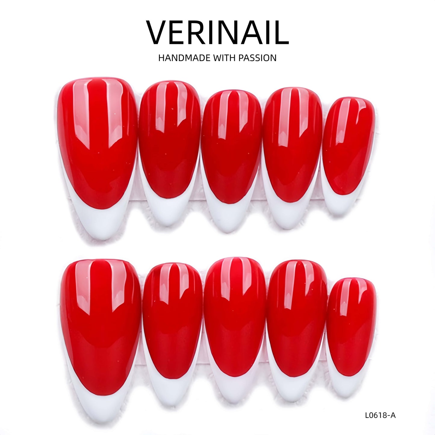 Press On Nails Color Red RD04