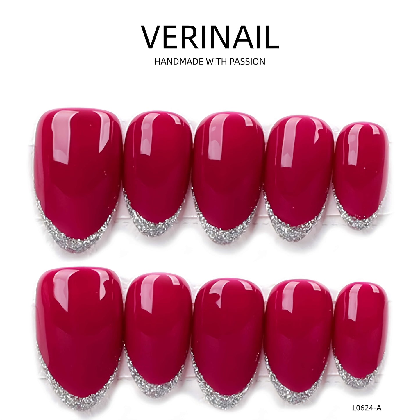 Press On Nails Color Red RD06