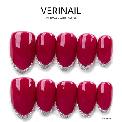 Press On Nails Color Red RD06