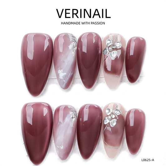 Press On Nails Almond-Medium-AM09