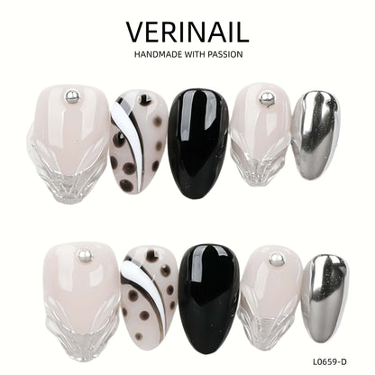 Press On Nails Color Silver SL04