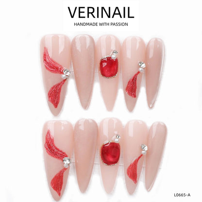 Press On Nails Almond-Long-AL03