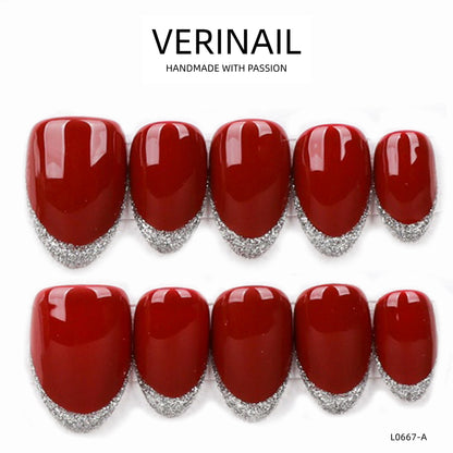 Press On Nails Color Red RD07
