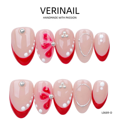 Press On Nails Color Red RD03