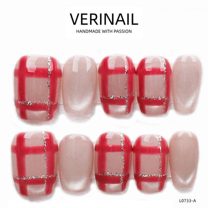 Press On Nails Color Red RD07