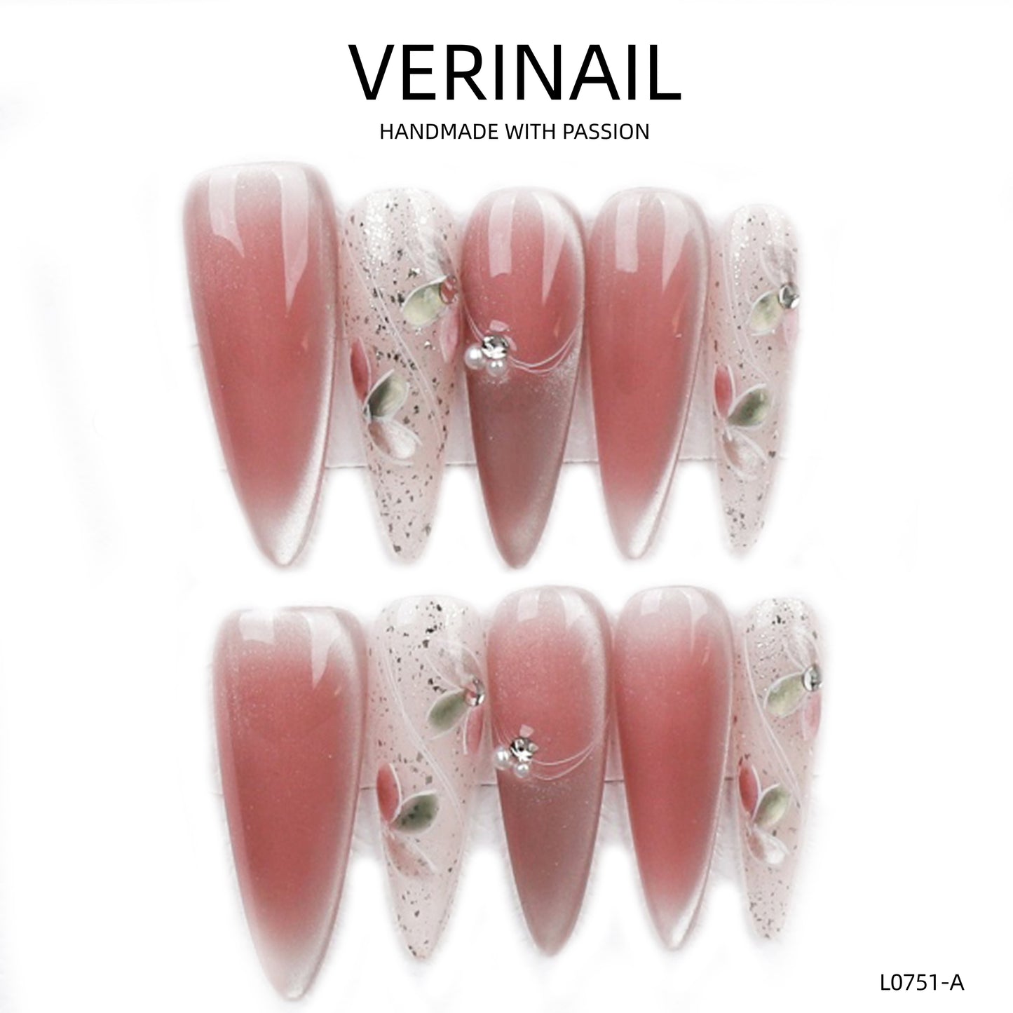 Press On Nails Almond-Long-AL03