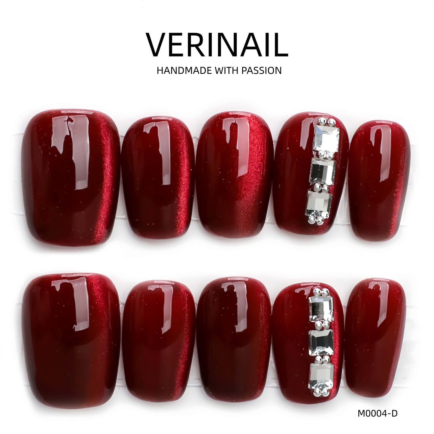 Press On Nails Color Red RD05