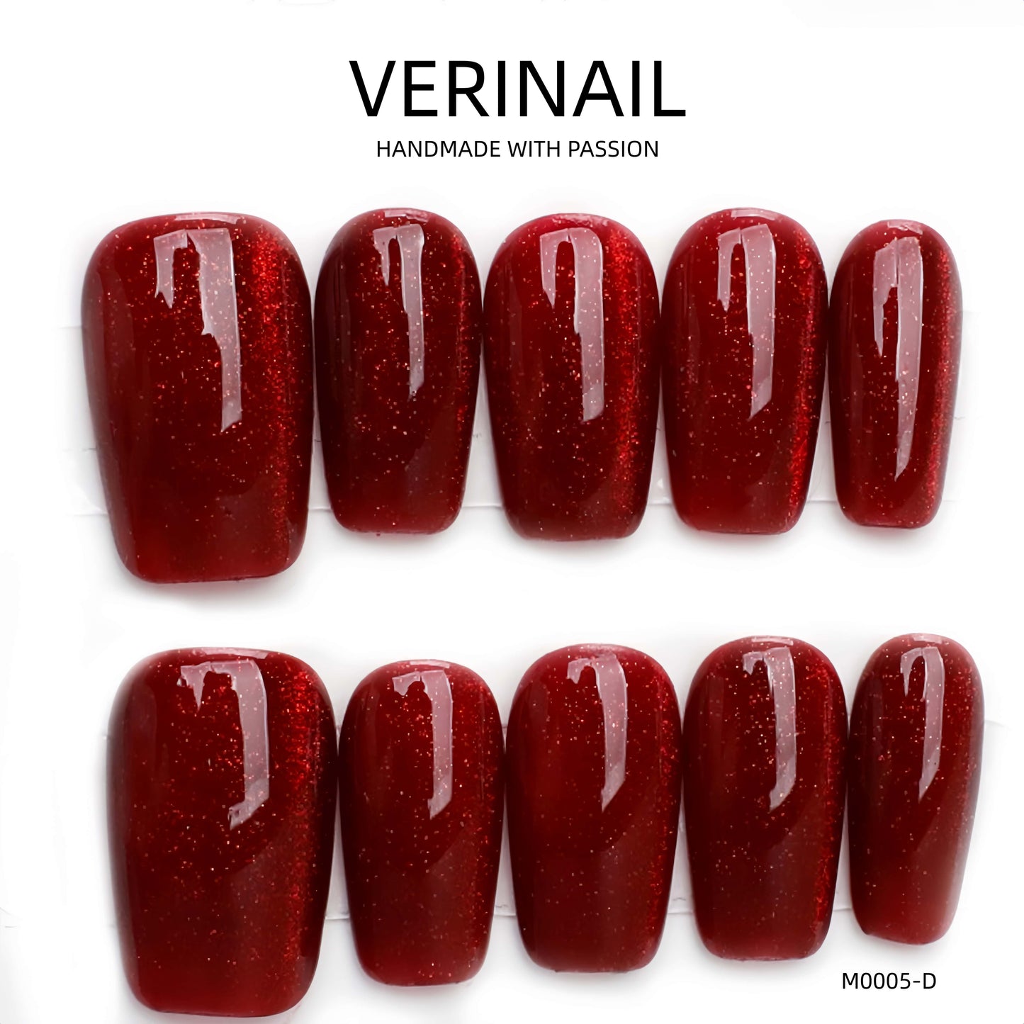 Press On Nails Color Red RD05
