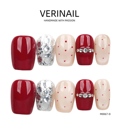 Press On Nails Color Red RD04