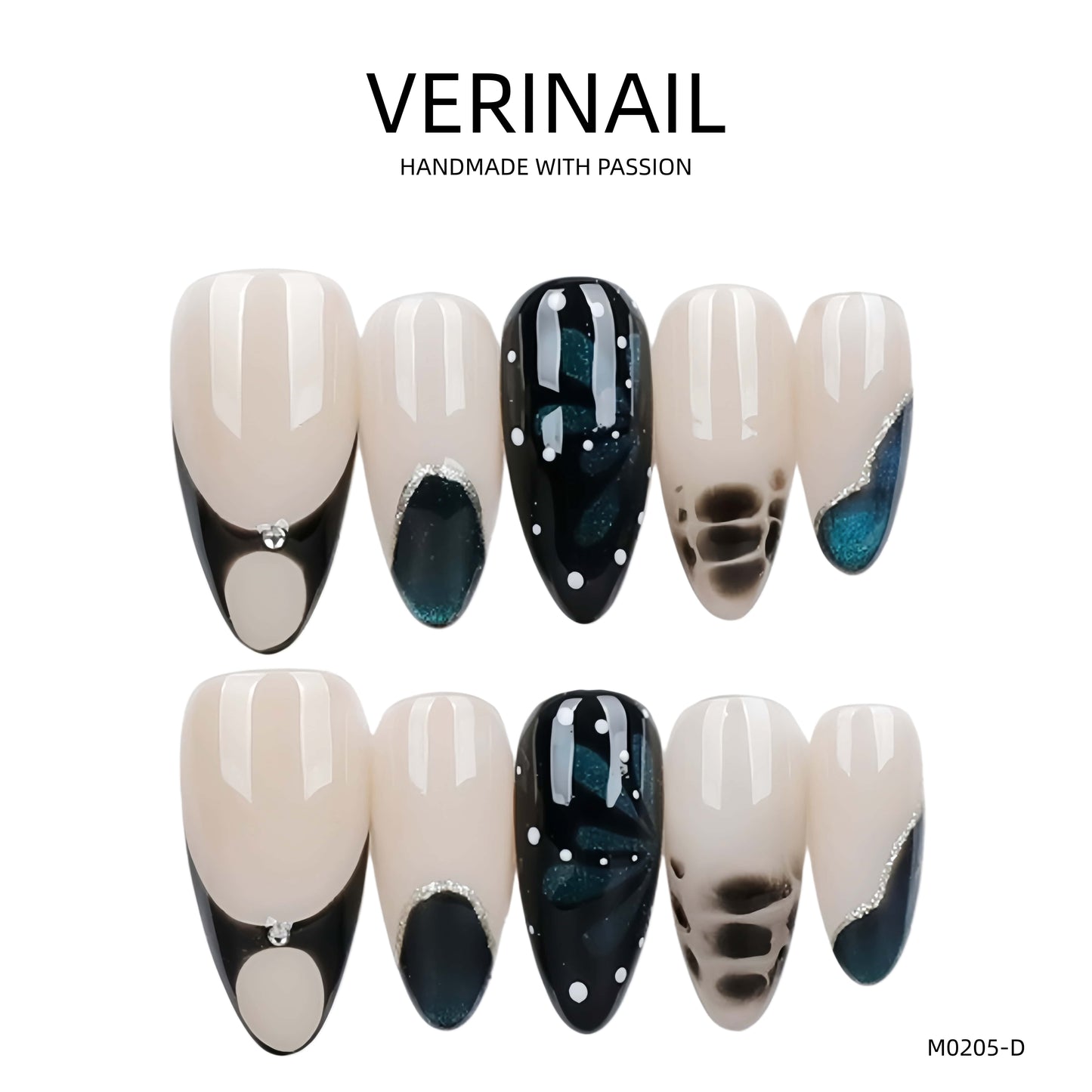 Press On Nails Almond-Medium-AM09