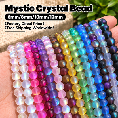 Mystic Aura Quartz Beads, Aurora Borealis Crystal 6-12mm