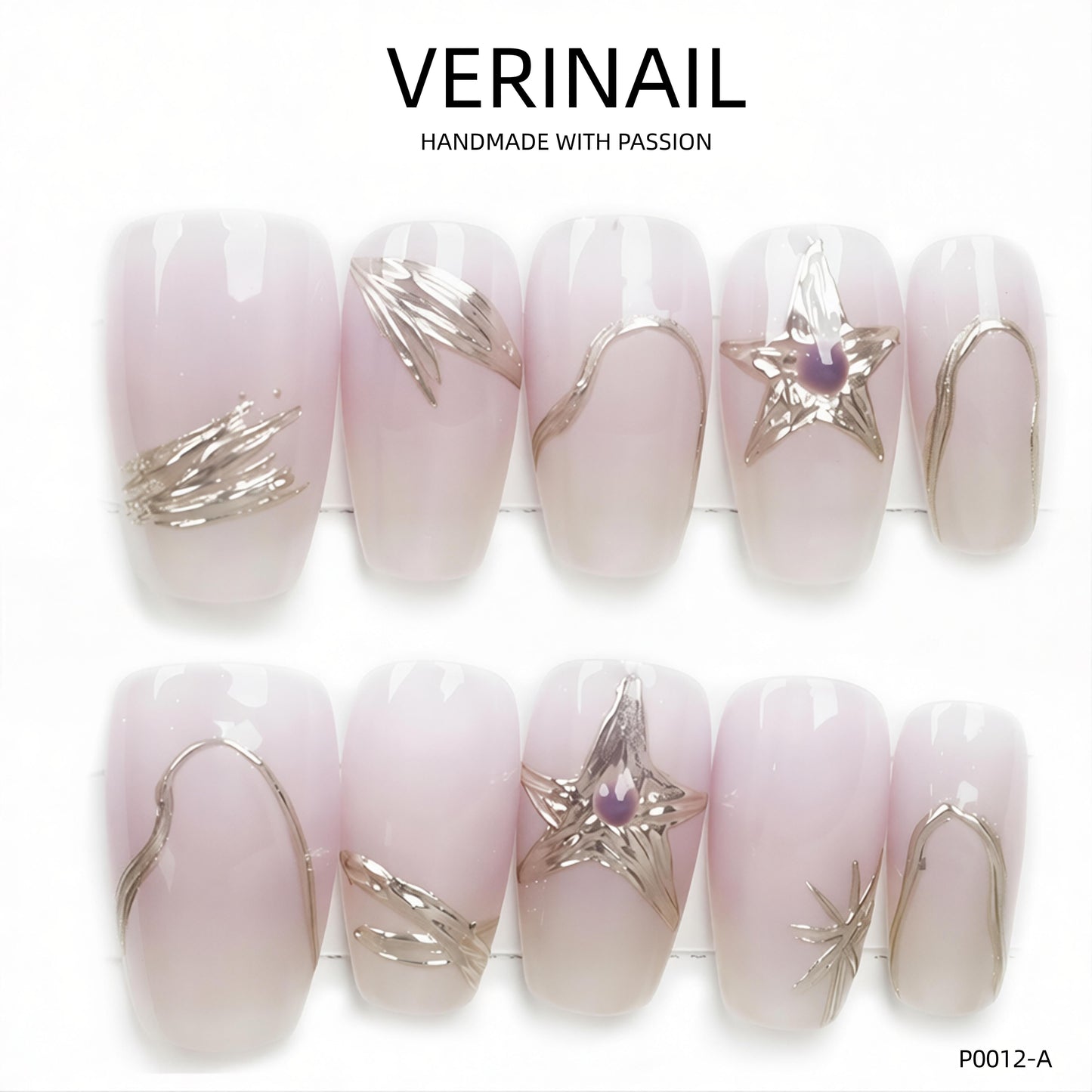 Press On Nails Color Silver SL02