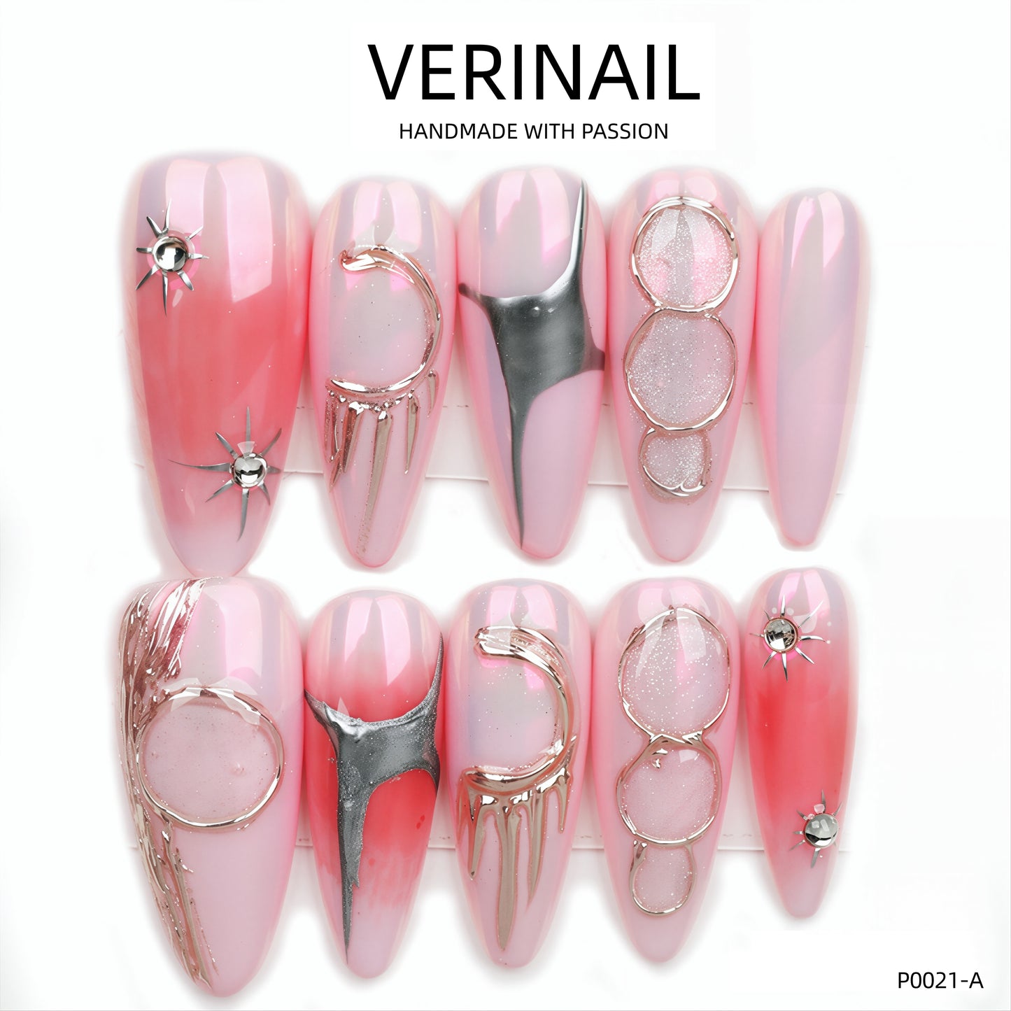 Press On Nails Almond-Long-AL03