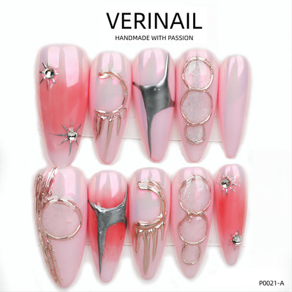 Press On Nails Almond-Long-AL03