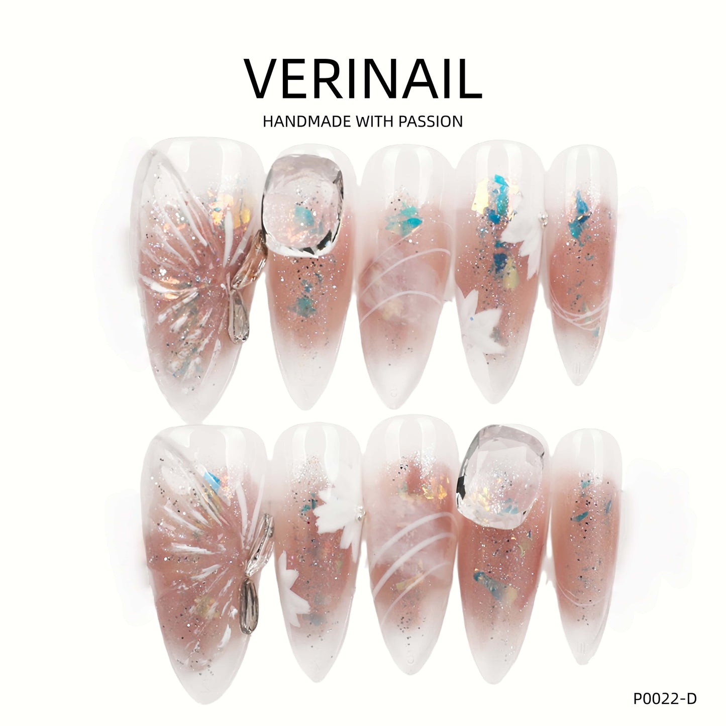 Press On Nails Almond-Medium-AM09