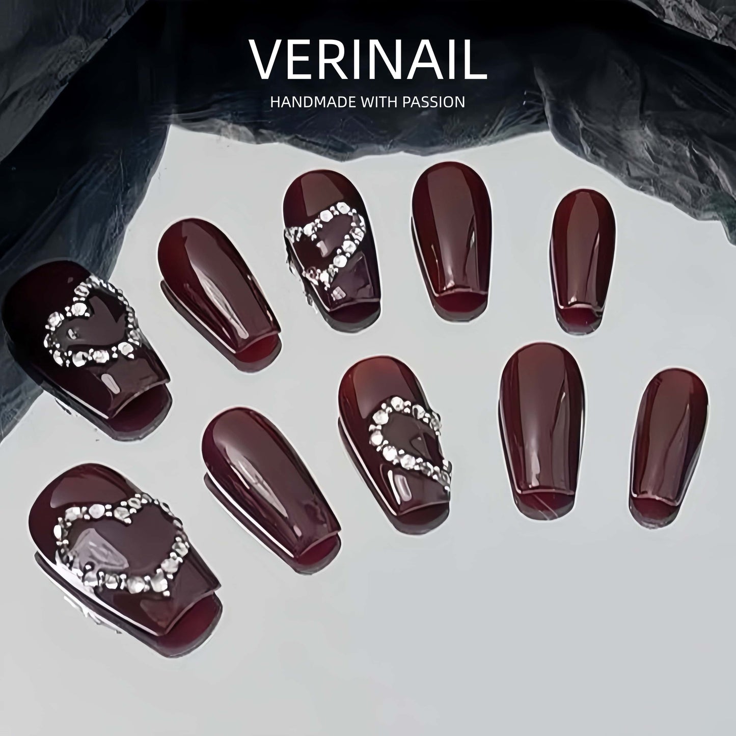 Press On Nails Color Red RD01
