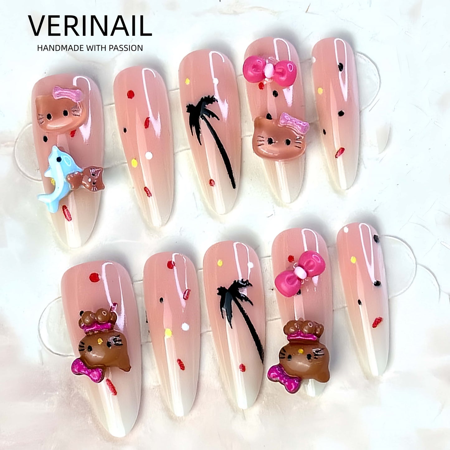 Press On Nails Color Red RD02